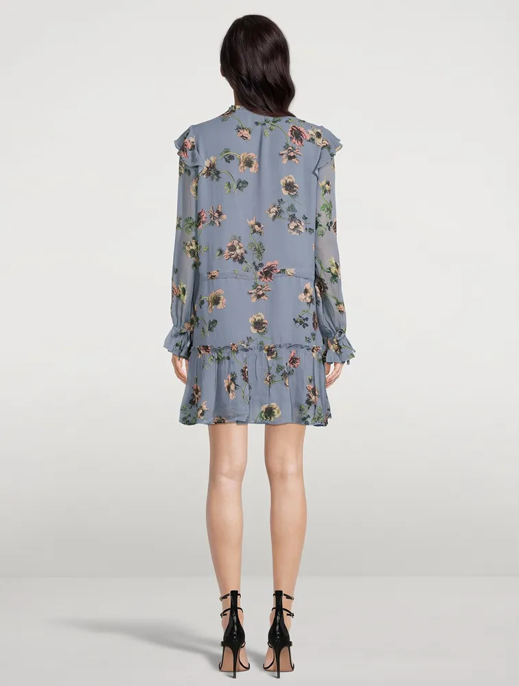 Pomello Silk Dress Floral Print