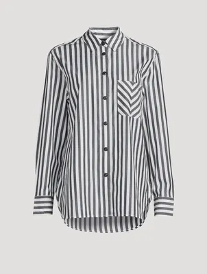 Maxine Cotton Shirt Stripe Print