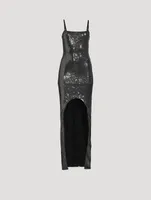 Sequin Jersey Gown