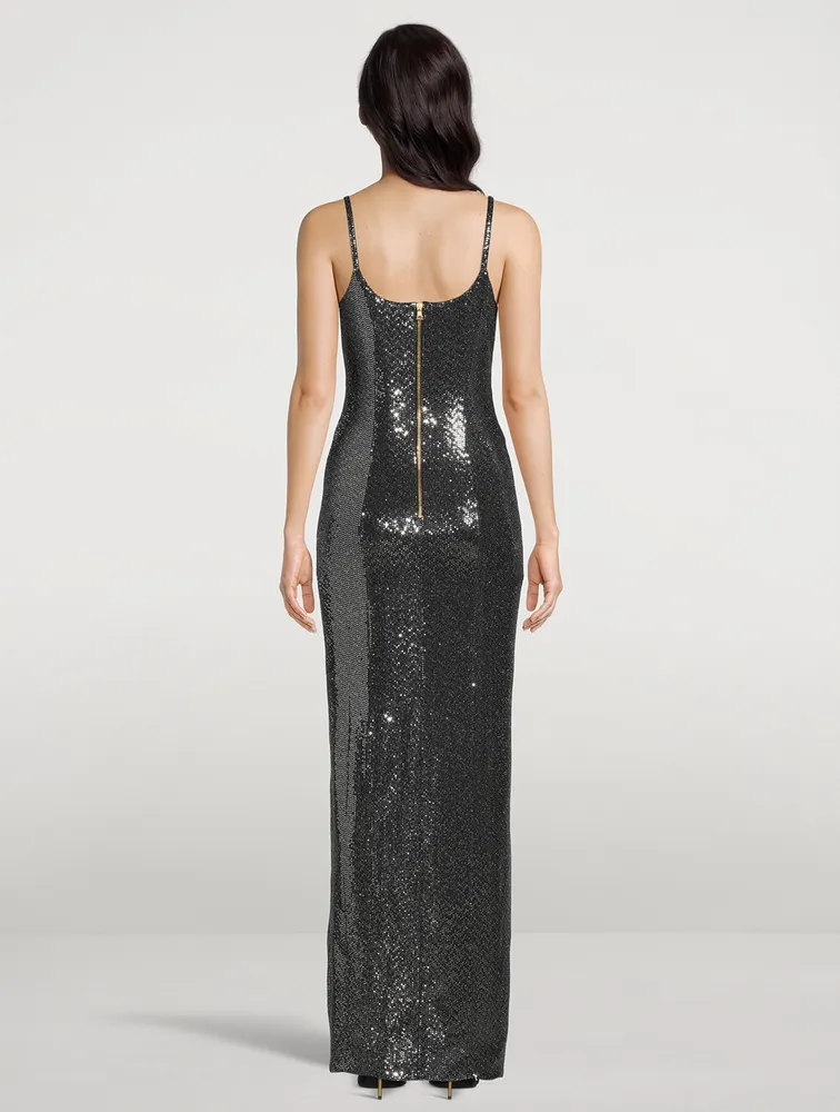 Sequin Jersey Gown