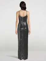 Sequin Jersey Gown