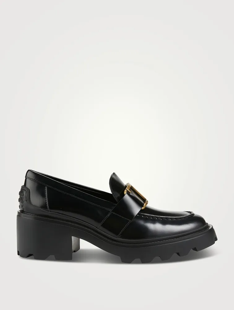 Leather Heeled Loafers