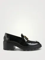 Leather Heeled Loafers