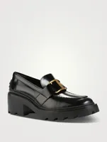 Leather Heeled Loafers