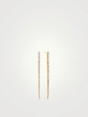 Sandro Grande 18K Gold Diamond Drop Earrings