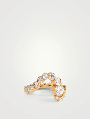 Grand Ensemble Ocean 18K Gold Diamond Ring