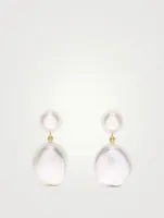 Venus Blanc 14K Gold Pearl Drop Earrings