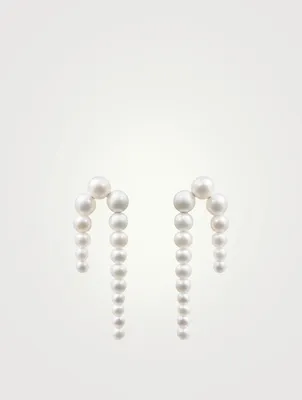 Petite Perle Nuit 14K Gold Pearl Drop Earrings