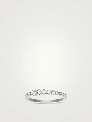 Pleine Lune Pavé Blanc 18K Gold Diamond Ring