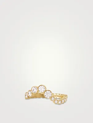 Ensemble Ocean Diamond 18K Gold Ring
