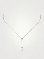 Trend 18K Gold Freshwater Pearl Pendant Necklace With Diamonds