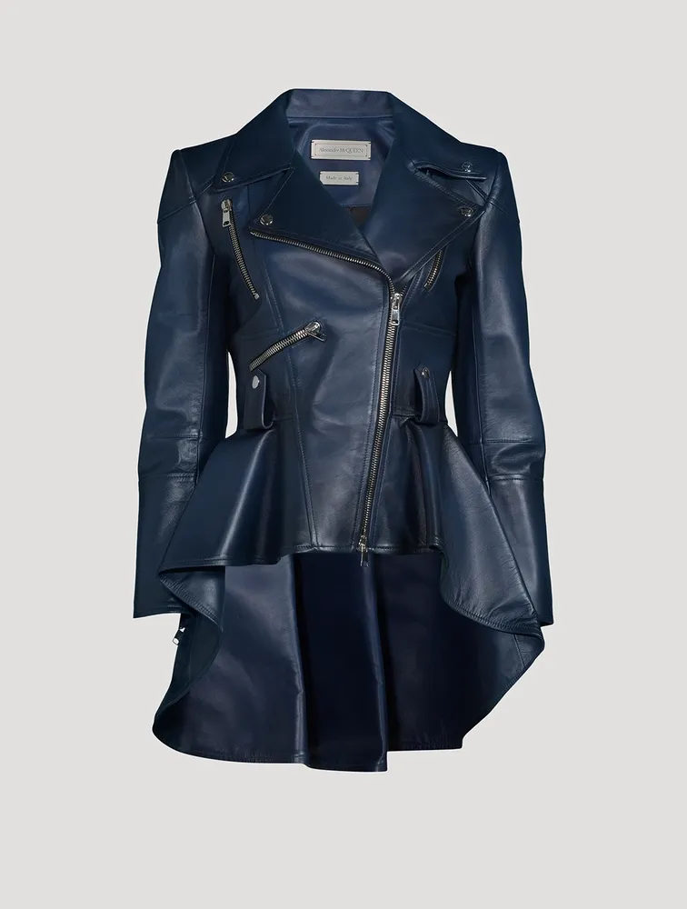 Leather Peplum Jacket