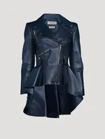 Leather Peplum Jacket