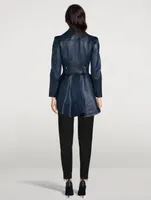 Leather Peplum Jacket