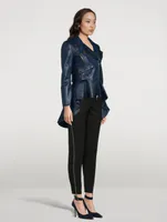Leather Peplum Jacket