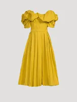 Ruffled Off-The-Shoulder Midi Dress