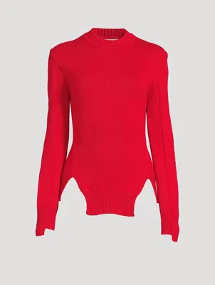Corset Stitch Cashmere Sweater