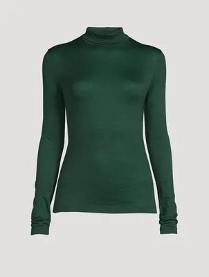 Cashmere And Silk Jersey Turtleneck