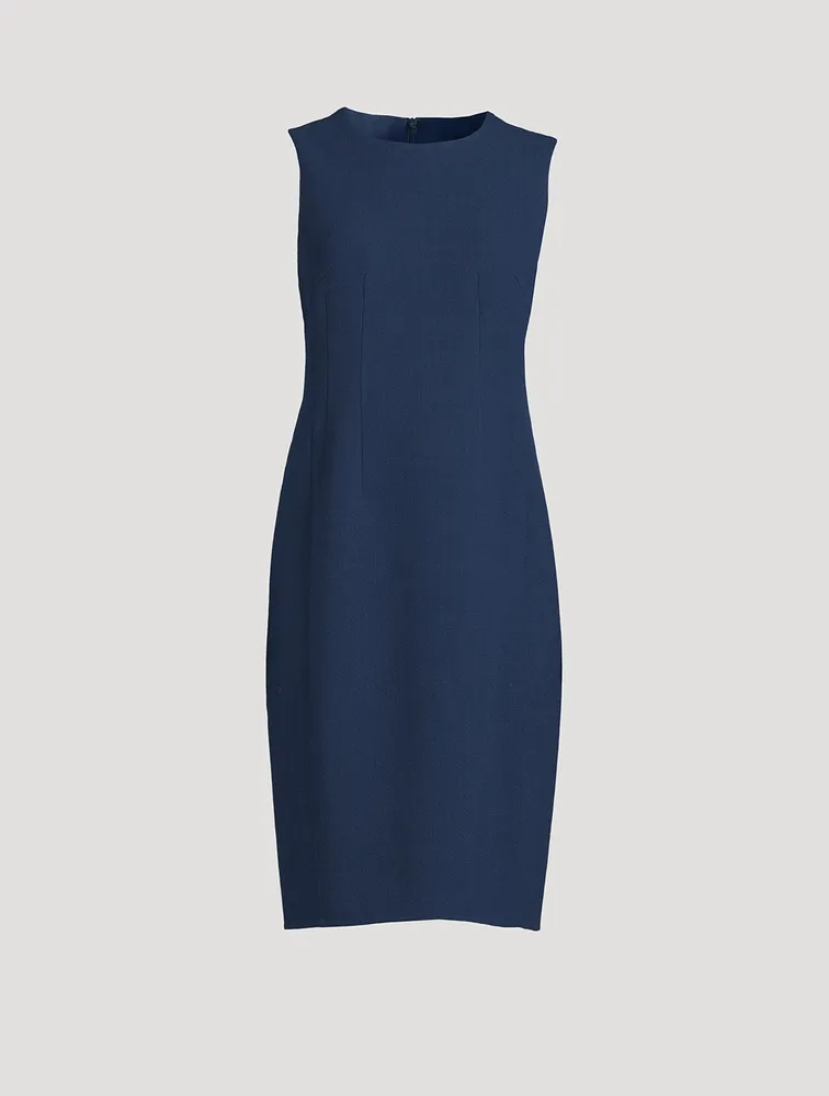 Wool Sleeveless Sheath Dress