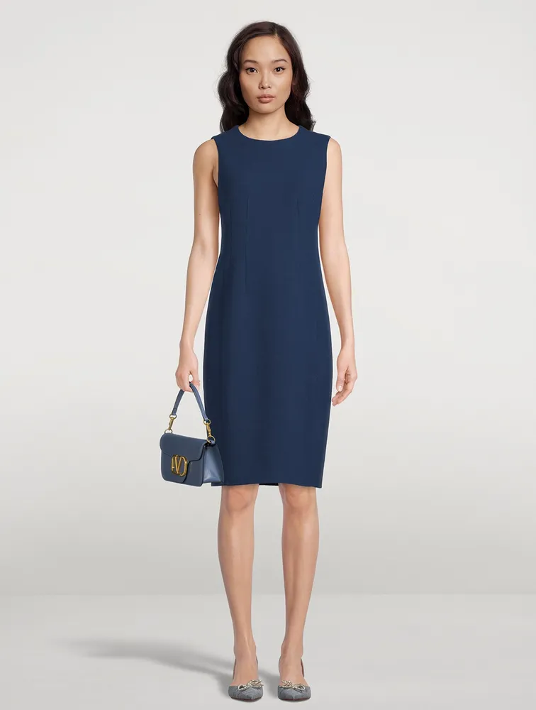 Wool Sleeveless Sheath Dress