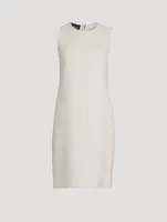 Reversible Cashmere Sleeveless Sheath Dress Check