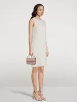 Reversible Cashmere Sleeveless Sheath Dress Check