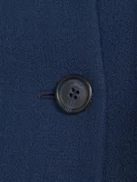 Cropped Three-Quarter Sleeve Wool Jacket