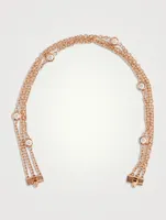 Interchangeable 18K Rose Gold Chain Diamond Bracelet