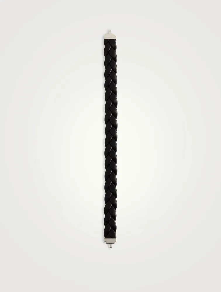 Interchangeable Braided Leather Strap Bracelet