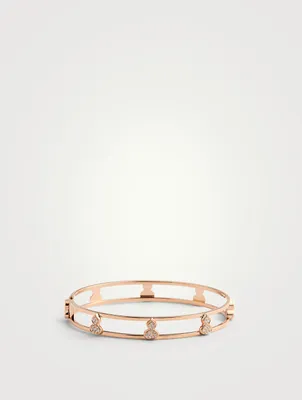 Wulu 18K Rose Gold Bangle With Diamonds