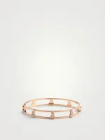 Wulu 18K Rose Gold Bangle With Diamonds