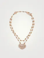 Yu Yi 18K Rose Gold Double Chain Bracelet With Diamonds