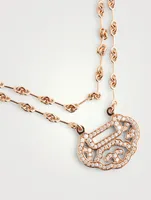 Yu Yi 18K Rose Gold Double Chain Bracelet With Diamonds