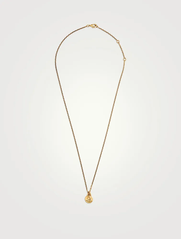 Talisman 24K Gold Plated Faceted Chain Charm Necklace