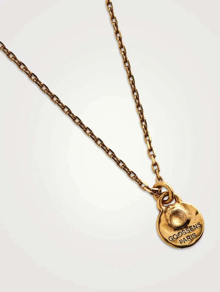 Talisman 24K Gold Plated Faceted Chain Charm Necklace