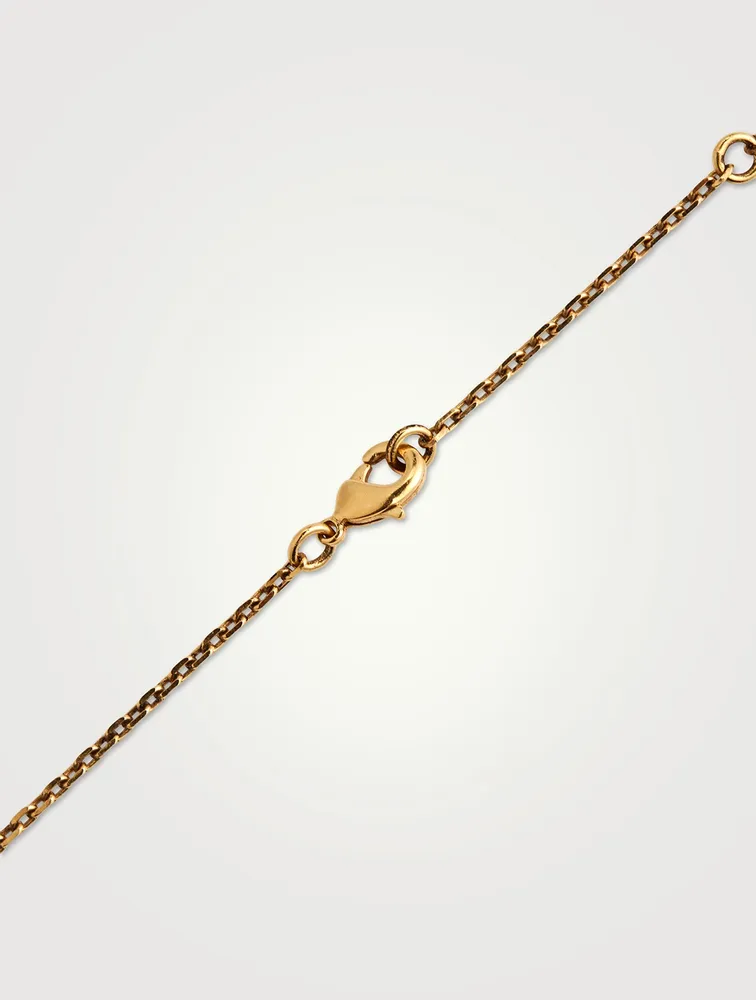 Talisman 24K Gold Plated Faceted Chain Charm Necklace