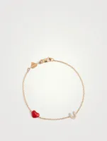 14K Gold Love U Bracelet With Diamonds