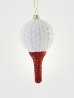Golf Ball On Tee Ornament