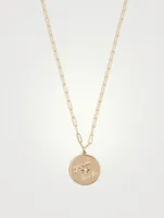 Jumbo 14K Gold Good Luck Necklace With Diamond