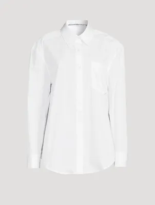 Padded Shoulder Poplin Shirt