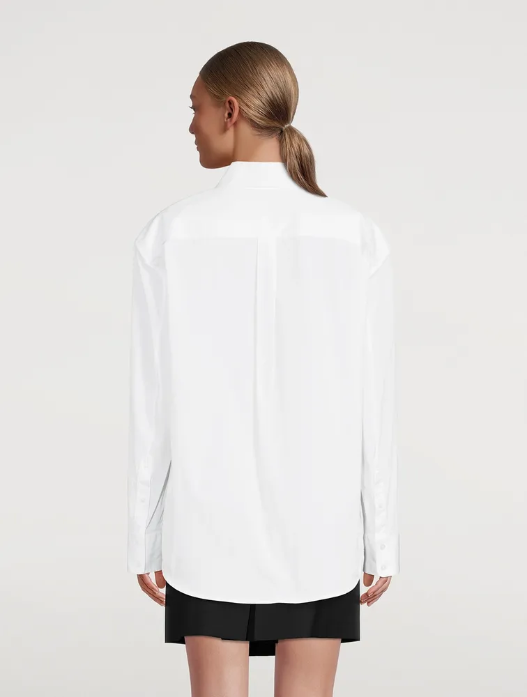 Padded Shoulder Poplin Shirt