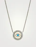 Classique Royale 14K Gold Evil Eye Necklace With Turquoise And Diamonds