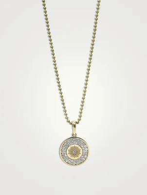 Mini Classique 14K Gold Milly Medallion Necklace With Diamonds