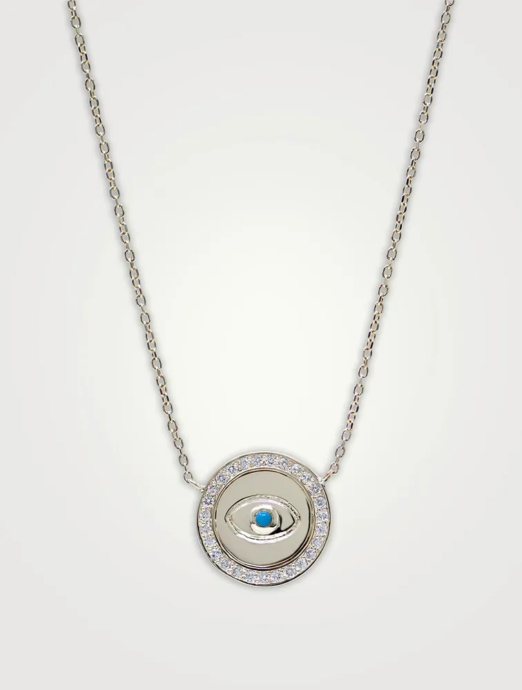 Classique Royale 14K Gold Charm Necklace With Turquoise And Diamonds