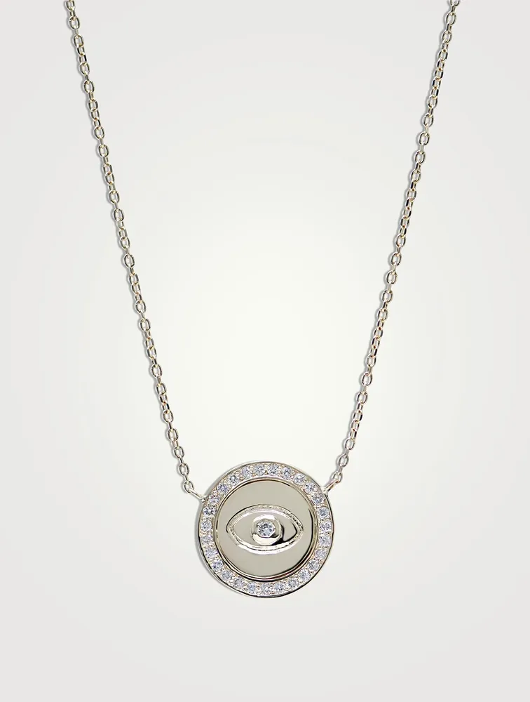 Royale 14K Gold Evil Eye Necklace With Diamonds