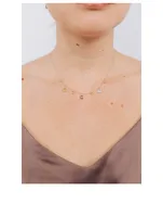 Dew Drop 14K Gold Briolette Necklace With Gemstones