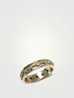 Dew Drop 14K Gold Méditerranée Eternity Ring With Diamonds