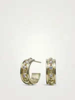 Dew Drop Méditerranée 14K Gold Hoop Earrings With Diamonds