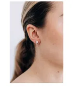 Mélia 14K Gold Pear Clear Topaz Stud Earrings