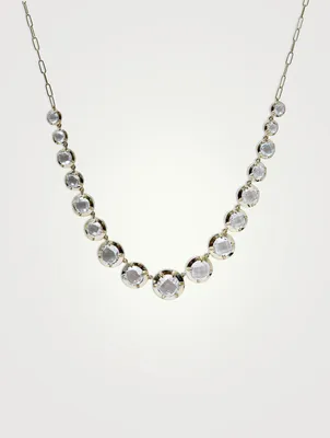 Mélia 14K Gold Riviere Necklace With Clear Topaz